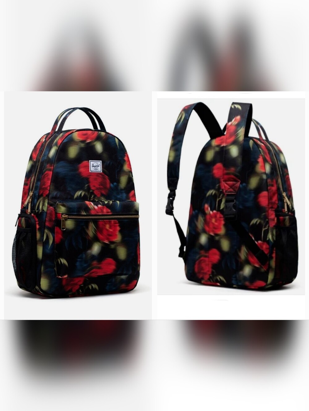 HERSCHEL BLURRY ROSE BOOK BAG BACKPACK DIAPER BAG & CHANGING  PAD